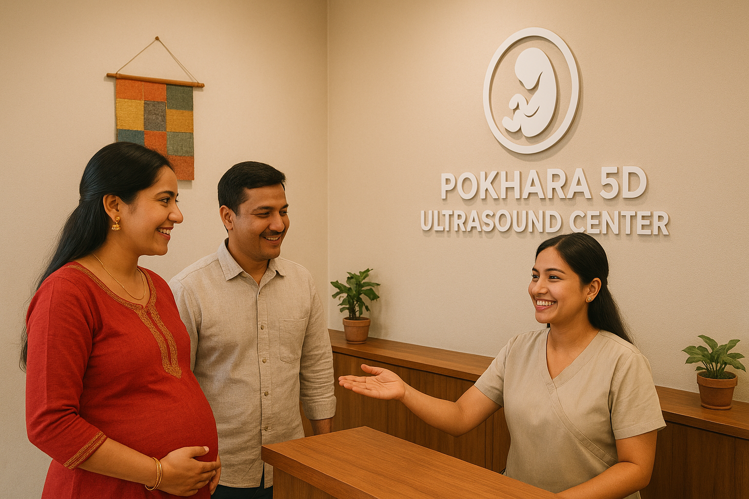 Warm welcome at Pokhara 5D Clinic reception